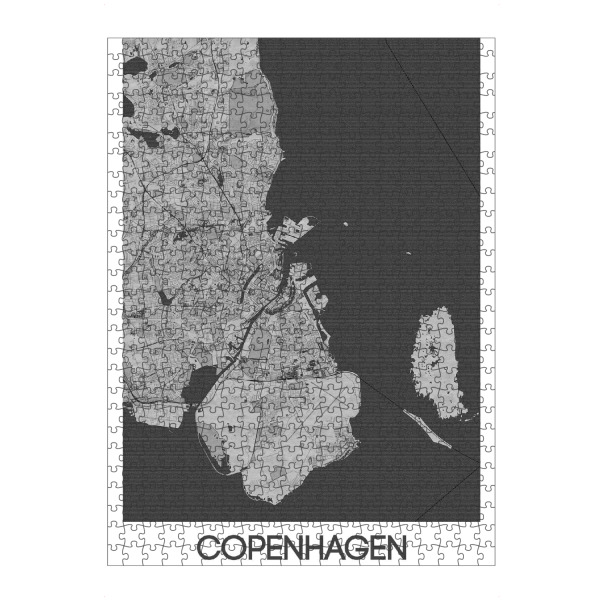 Puzzle Ravensburger "Kopenhagen Bleistift Map" artboxONE - Städte / København,Kartografie