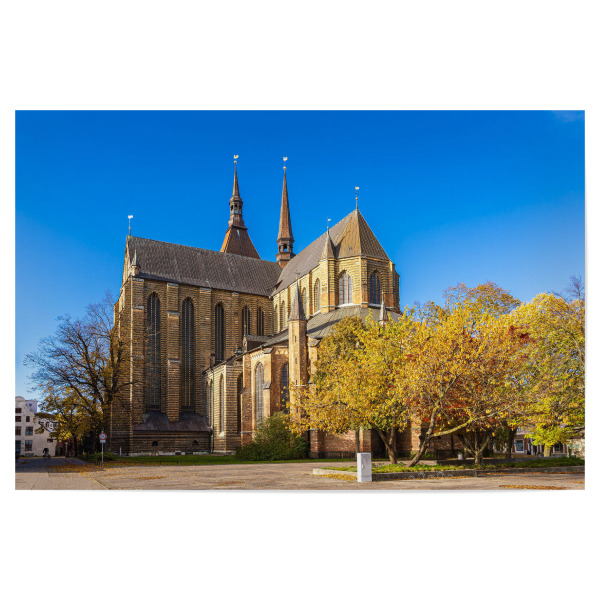 Poster "Marienkirche in Rostock im Herbst" artboxONE - Städte,Reise,Architektur