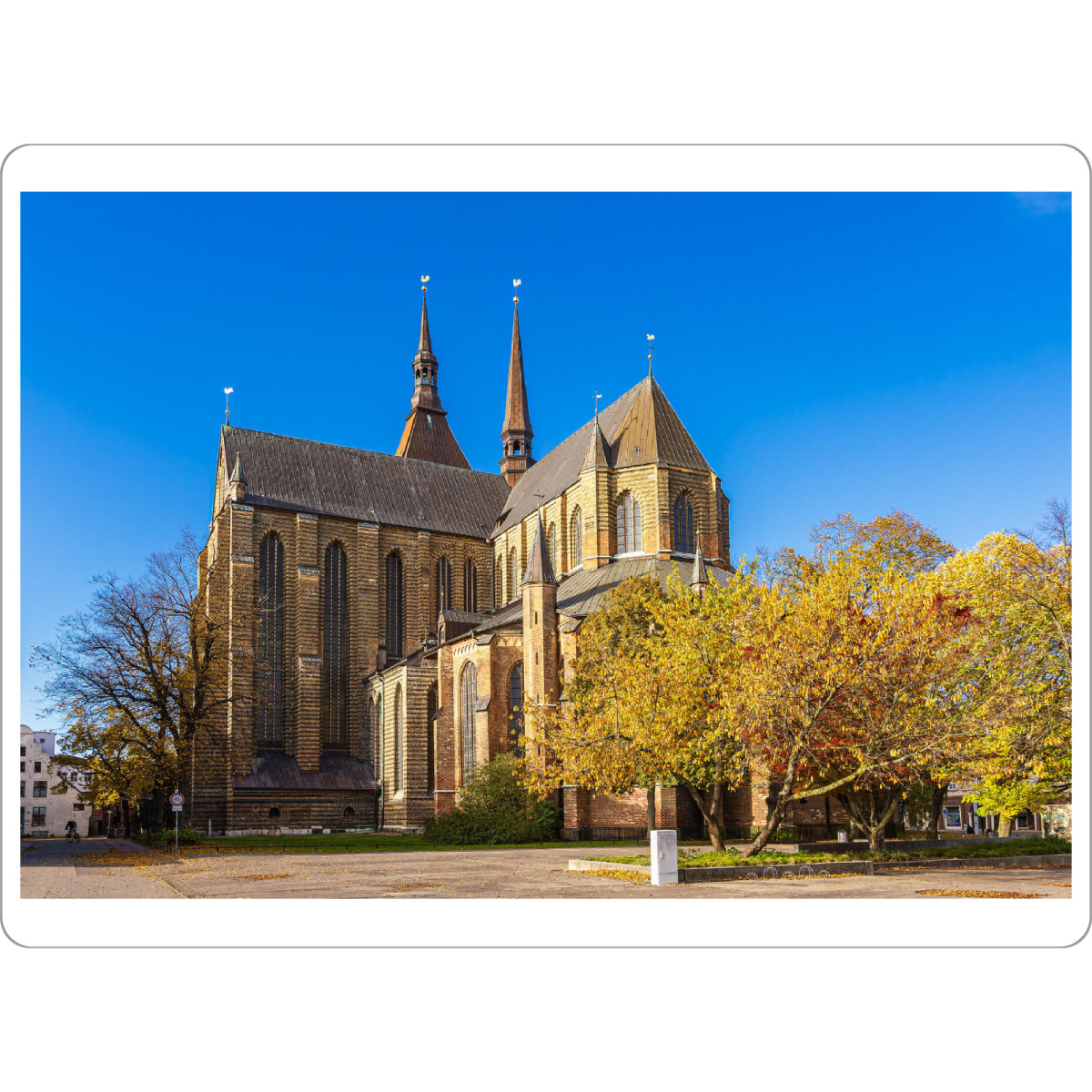 Tischset "Marienkirche in Rostock im Herbst" artboxONE - Städte,Reise,Architektur