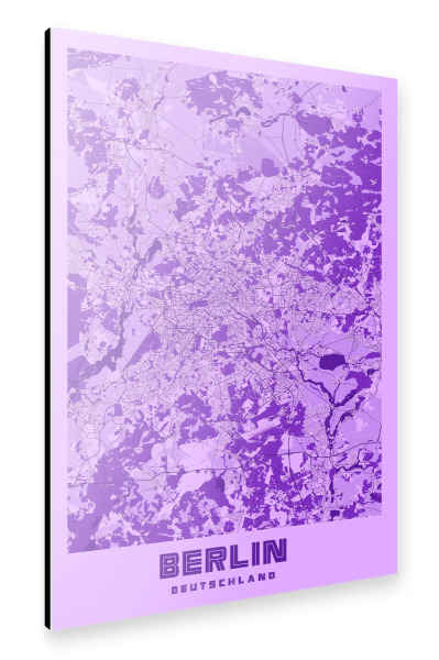 Alu-Dibond "Citymap von Berlin" 30x20 cm artboxONE
