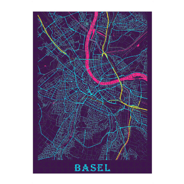 Puzzle Ravensburger "Basel Stadtplan" artboxONE - Städte,Kartografie