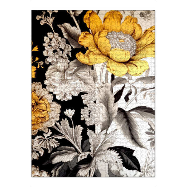 Puzzle Ravensburger "Flowers and leaves K" artboxONE - Natur,Floral - Natur,Blumen,Blumen,Botanische,Blätter,Blatt,Blumen,Garten - Bild natur