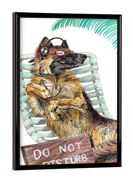 Poster mit schwarzem Rahmen "Elf Lounge" artboxONE - Tiere,Musik,Lustig