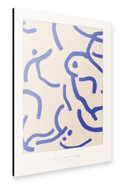 Alu-Dibond "Álex Roda - Out of the Line Beige" 30x20 cm artboxONE