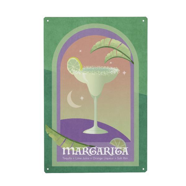 Holzbild "Tunaboylu - Margarita" artboxONE - Typografie,Essen & Trinken,Essen & Trinken / Alkohol