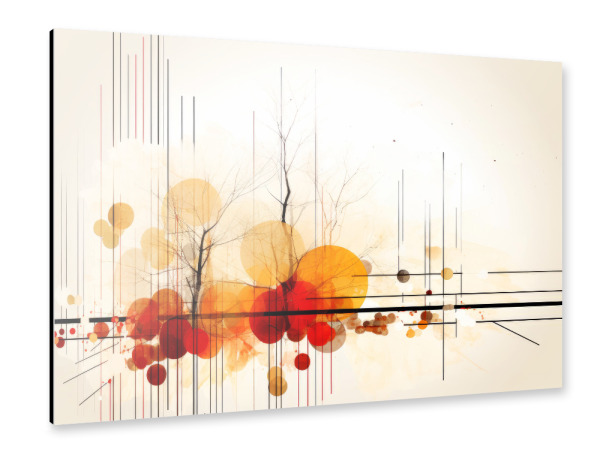Alu-Dibond "Geometrie Kunst HERBST Stadtpark" 30x20 cm artboxONE