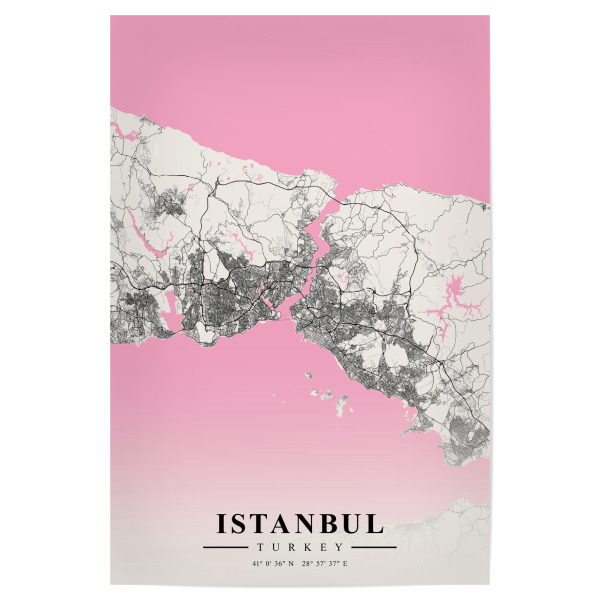 Poster "Stadt Istanbul" artboxONE - Städte / Istanbul,Kartografie