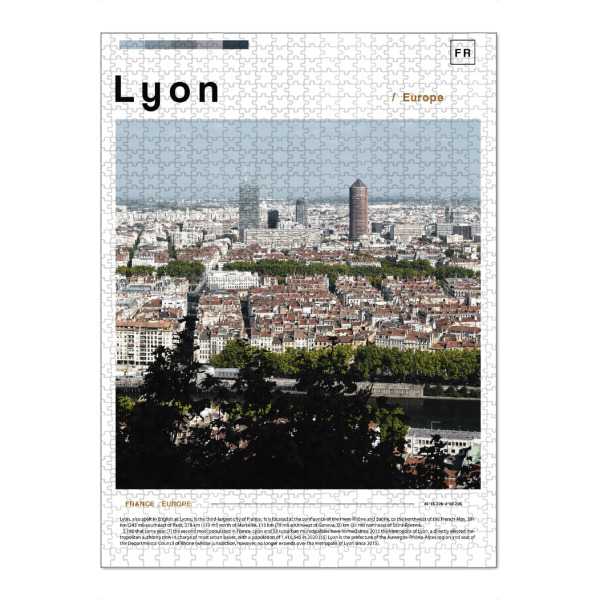 Puzzle Ravensburger "Cover der Lyoner Zeitung" artboxONE - Städte,Architektur