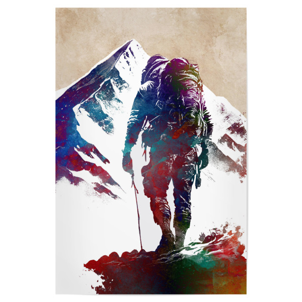 Poster 30x20 cm "Klettersport Kunst A" artboxONE - Sport,Sport / Motivation - Bergsteiger,Klettern,Sport,Bergsteiger,Berg,Bergsteiger,Grafik