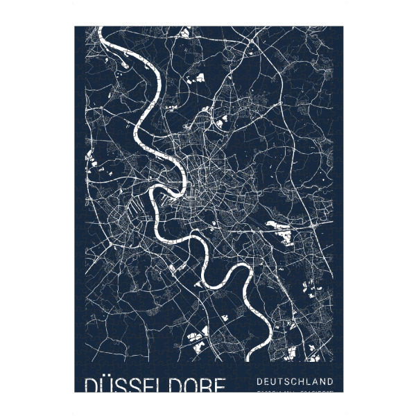 artboxONE Puzzle "Düsseldorf als Stadtplan" artboxONE - Städte / Düsseldorf,Kartografie
