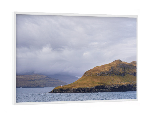 Poster mit weißem Rahmen "Wolken, Felsen, Atlantik" artboxONE - Natur,Reise,Reise / Strand und Meer,Reise / Länder