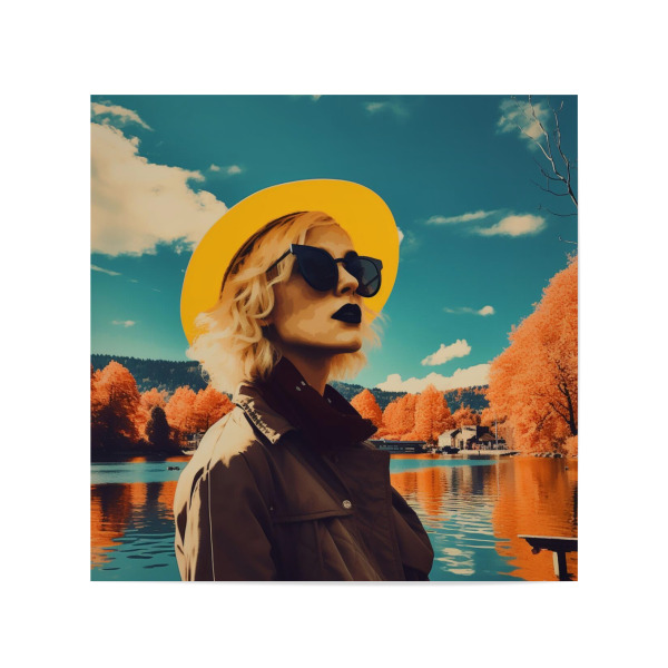 Poster 20x20 cm "EINKAUFEN IN ZÜRICH FRAU" artboxONE - Städte,Reise,Städte / Zürich,Für Mama - Popart,Einkaufen,Zürich,Frau,Schweiz