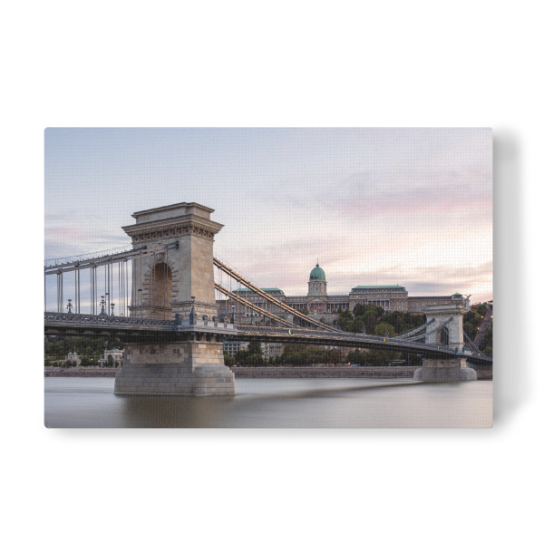Leinwandbild "Die Kettenbrücke in Budapest" artboxONE - Reise,Architektur,Städte / Budapest - Budapest,Kettenbrücke,Donau,Ungarn,Buda,Pest,Brücke