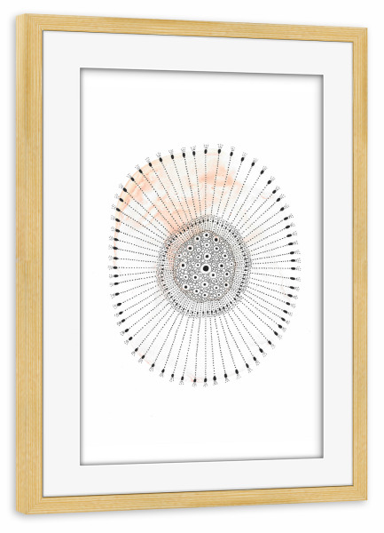 Poster mit Rahmen kiefer "Katherine Heald - Coral Uno" artboxONE - Abstrakt,Unterwasser