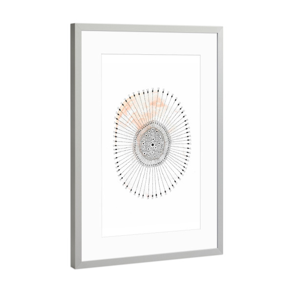 Poster mit Rahmen Silber "Katherine Heald - Coral Uno" artboxONE - Abstrakt,Unterwasser