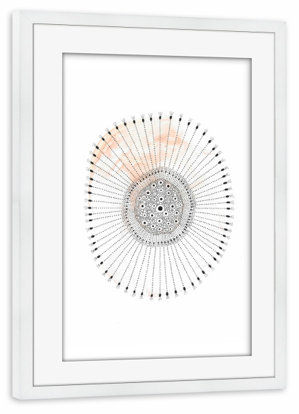 Poster mit Rahmen weiß "Katherine Heald - Coral Uno" artboxONE - Abstrakt,Unterwasser