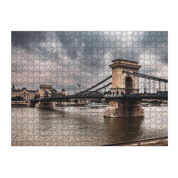 artboxONE Puzzle "Donau mit der Kettenbrücke" artboxONE - Reise,Architektur,Städte / Budapest - Budapest,Kettenbrücke,Donau,Ungarn,Buda,Pest,Brücke