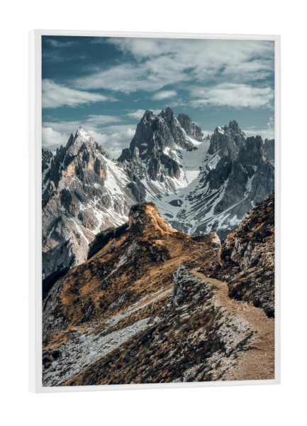 Poster mit weißem Rahmen "Cadinini di Misurina" artboxONE - Natur,Reise - Dolomiten,Berge,Alpen,Südtirol,Wandern,Drei zinnen,Aussicht,Weite