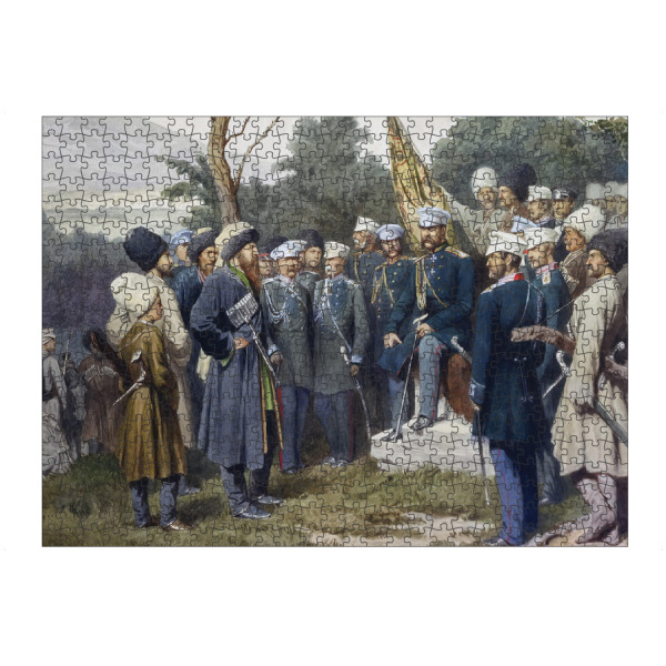 Puzzle Ravensburger "Kapitulation von Imam Schamil" artboxONE - Reise,Menschen,Für Mama,Für Papa,Männer
