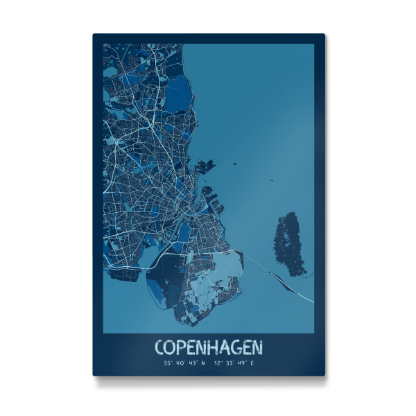 Galerie-Print "Kopenhagen Map" 30x20 cm artboxONE