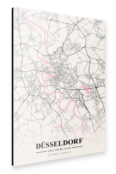 Alu-Dibond "Düsseldorfer Stadt" 30x20 cm artboxONE