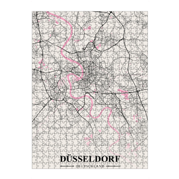 artboxONE Puzzle "Düsseldorfer Stadt" artboxONE - Städte / Düsseldorf,Kartografie