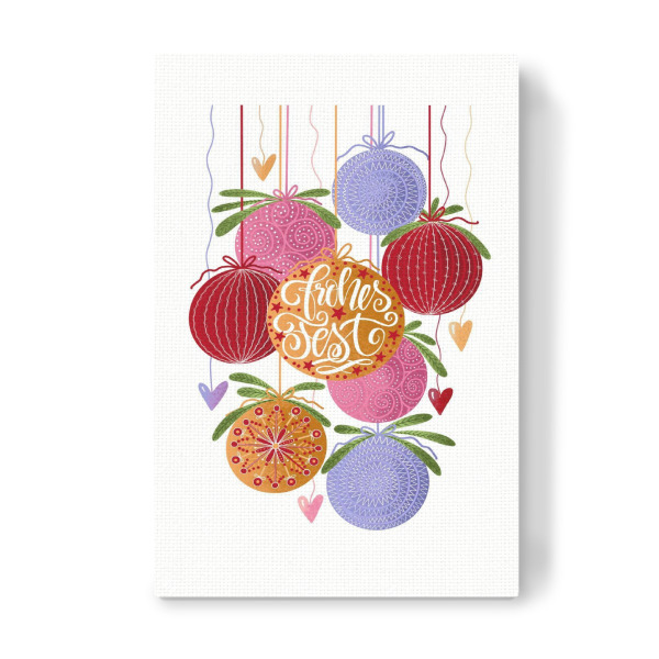 Leinwandbild "Weihnachtskugeln bunt" artboxONE - Weihnachten - Weihnachten,Advent,Adventskalender,Geschenk,Weihnachtskugeln,Christbaumkugeln
