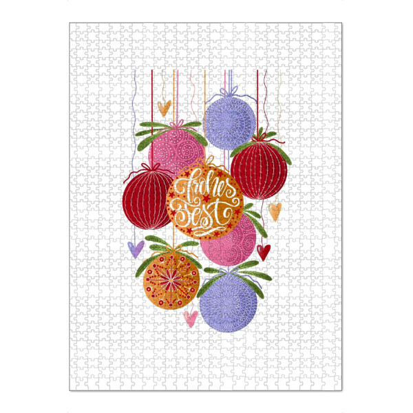 Puzzle Ravensburger "Weihnachtskugeln bunt" artboxONE - Weihnachten - Weihnachten,Advent,Adventskalender,Geschenk,Weihnachtskugeln,Christbaumkugeln