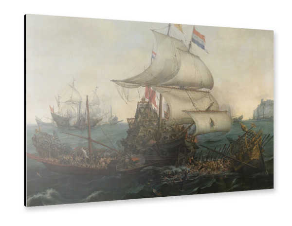 Alu-Dibond "Dutch ramming Spanish galleys" 30x20 cm artboxONE