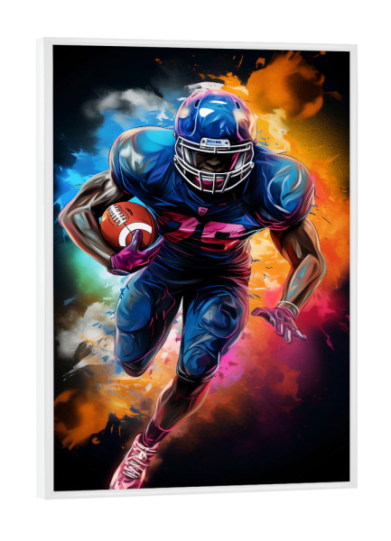 Poster mit weißem Rahmen "AF (NFL) Colorful 3 (matart)" artboxONE - Sport
