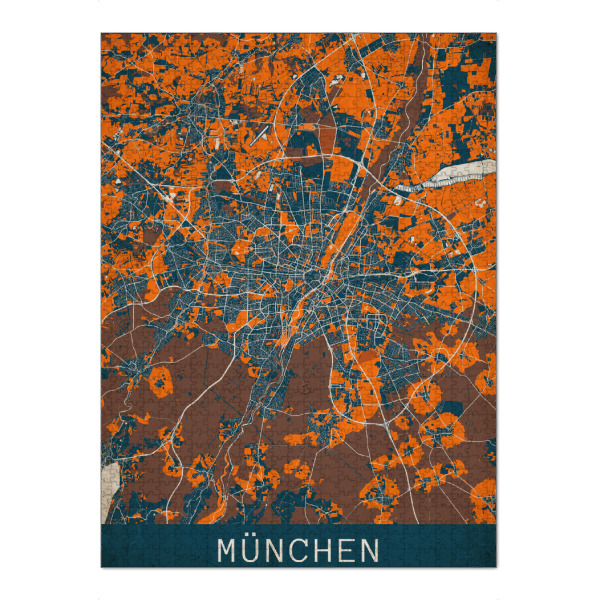 Puzzle Ravensburger "Vintage München" artboxONE - Städte / München,Kartografie