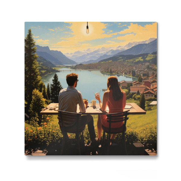 Galerie-Print "COFFEE IN THE SWISS MOUNTAINS" 30x30 cm artboxONE