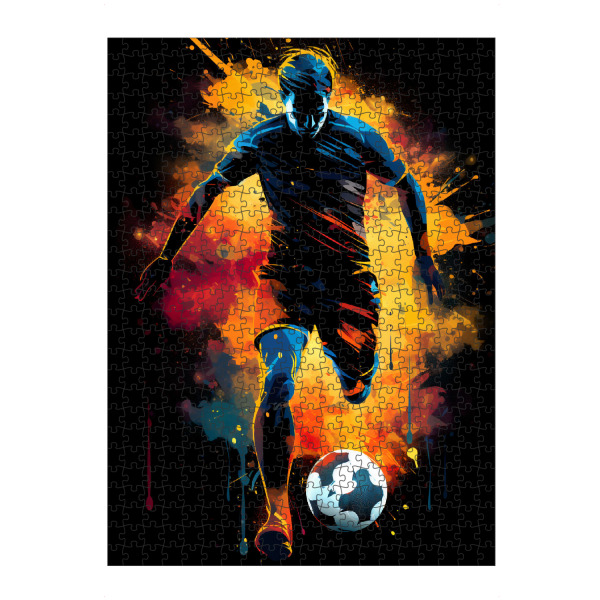 Puzzle Ravensburger "Football Colorful 2 (matart)" artboxONE - Sport / Fußball - Fußball,Fußballspieler,Spieler,Ball,Mannschaft,Sport,Bunt,Aquarell