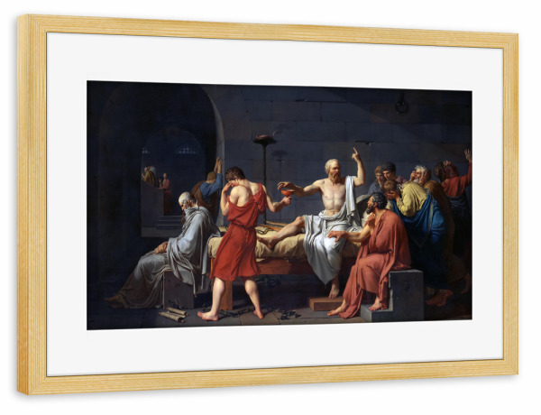 Poster mit Rahmen kiefer "Der Tod des Sokrates" artboxONE - Menschen,Städte / Weitere,Für Mama,Für Papa,Männer