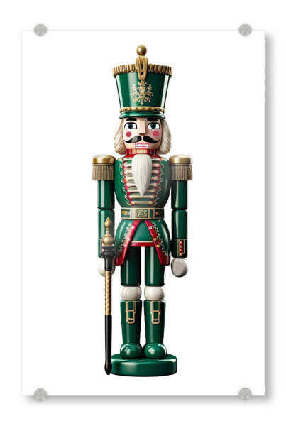 Acrylglasbild "Grüner Vintage Nussknacker" artboxONE - Für Kinder,Fashion,Weihnachten,Für Mama,Für Papa