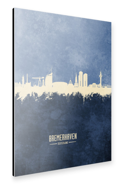 Alu-Dibond "Bremerhaven Skyline Marine" 30x20 cm artboxONE