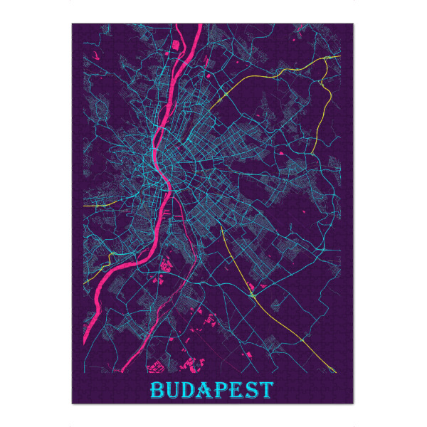 Puzzle Ravensburger "Budapest City Plan" artboxONE - Städte / Budapest,Kartografie