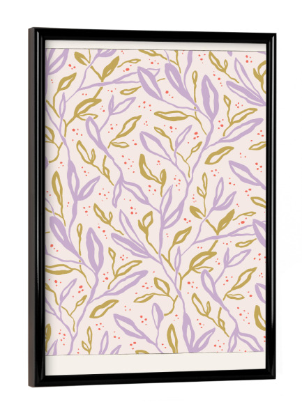 Poster mit schwarzem Rahmen "Álex Roda - Enrededera" artboxONE - Typografie,Floral,Abstrakt