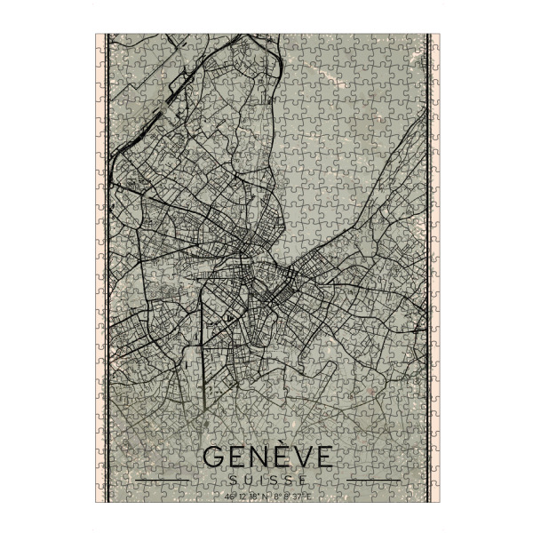 Puzzle Ravensburger "Genève Vintage Wandbild" artboxONE - Städte,Kartografie