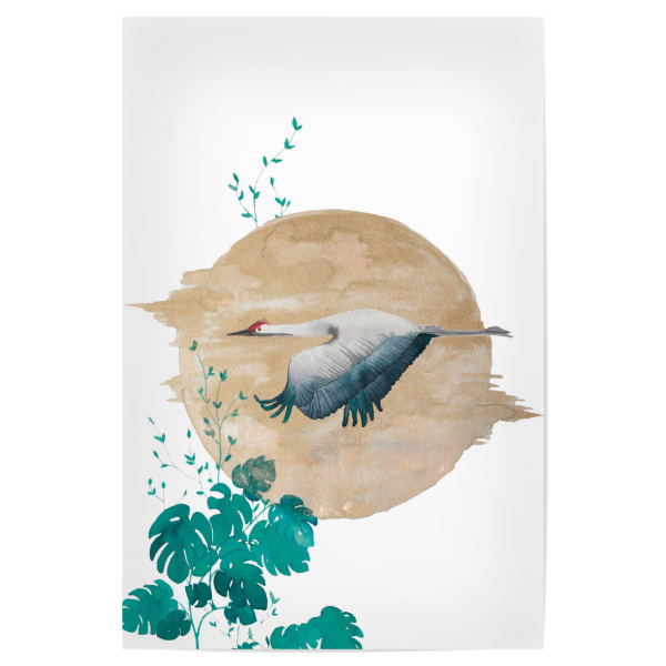 Poster 30x20 cm "Flug des Kranichs" artboxONE - Natur,Tiere,Für Mama