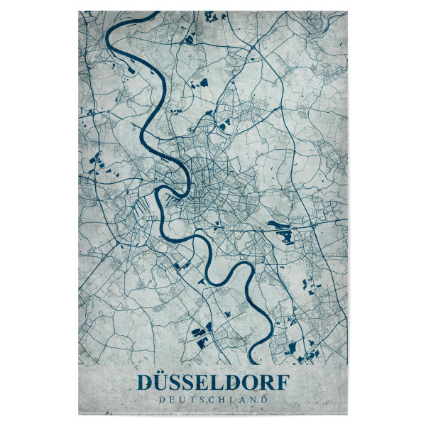 Poster "Vintage Stadtplan Düsseldorf" artboxONE - Städte / Düsseldorf,Kartografie