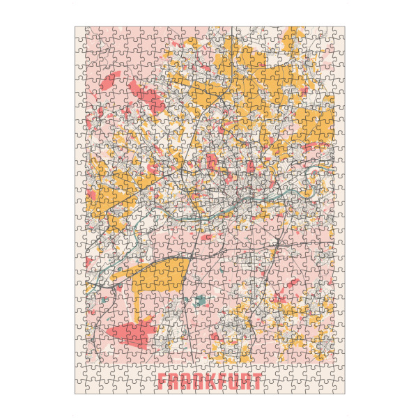 artboxONE Puzzle "Frankfurt City Plan" artboxONE - Städte / Frankfurt,Kartografie