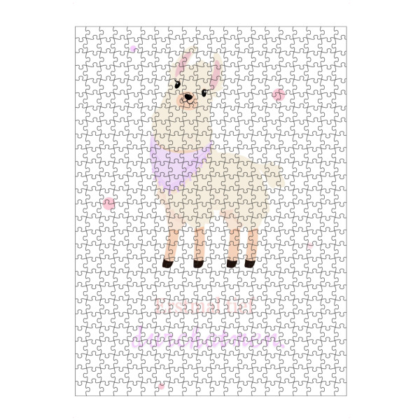 Puzzle Ravensburger "Erstmal tief durchatmen Lama" artboxONE - Typografie,Für Kinder,Tiere,Lustig