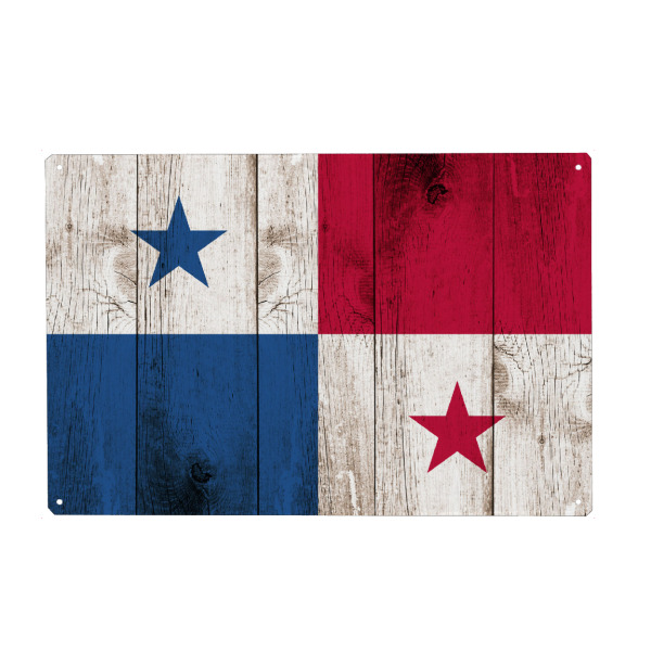 Holzbild "Panama vintage flag" artboxONE - Reise,Reise / Länder - Panama,Vintage,Flag,Flagge,Fahne,Amerika,Mittelamerika,Lateinamerika,Holz,Schild