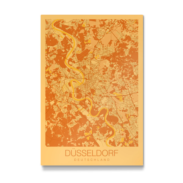 Galerie-Print "Düsseldorf Stadt Karte" 30x20 cm artboxONE