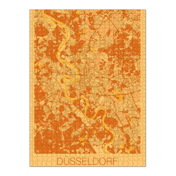 Puzzle Ravensburger "Düsseldorf Stadt Karte" artboxONE - Städte / Düsseldorf,Kartografie
