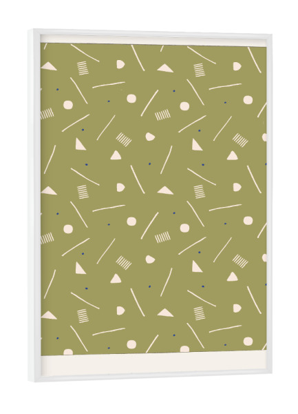 Poster mit weißem Rahmen "Álex Roda - Scandi Confetti" artboxONE - Typografie,Abstrakt,Geometrie