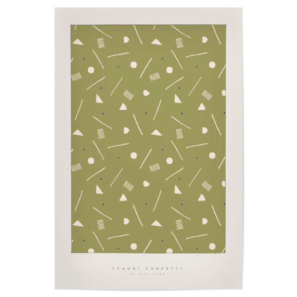 Poster "Álex Roda - Scandi Confetti" artboxONE - Typografie,Abstrakt,Geometrie