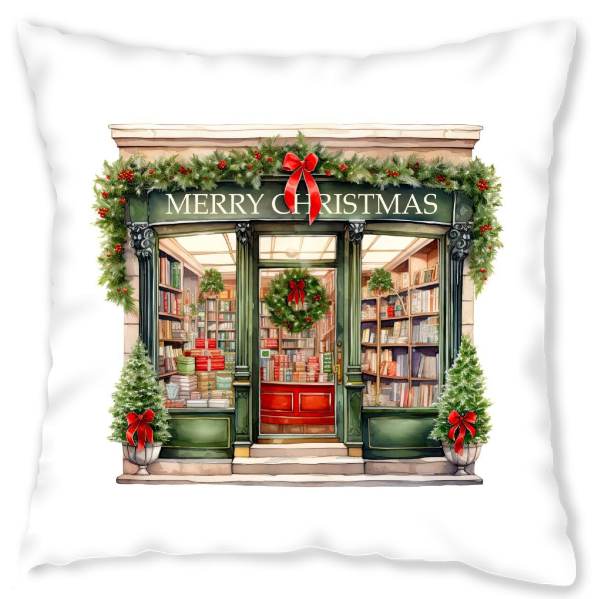 Design-Kissen "Weihnachtsbuchhandlung" artboxONE - Abstrakt,Weihnachten
