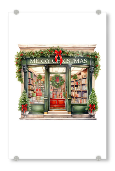 Acrylglasbild "Weihnachtsbuchhandlung" artboxONE - Abstrakt,Weihnachten